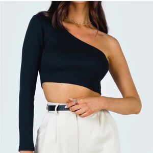 one sleeve princess polly crop top